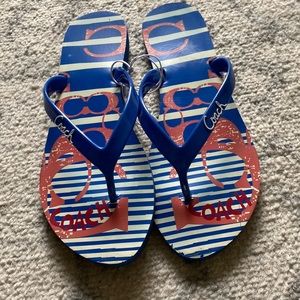 Coach flip flop size 8